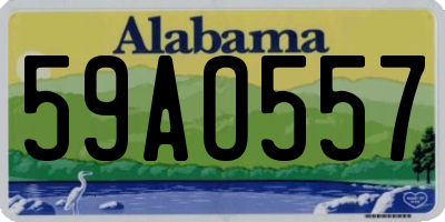 AL license plate 59AO557