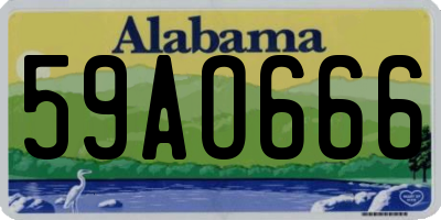 AL license plate 59AO666