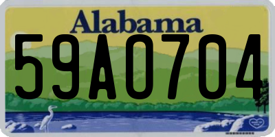 AL license plate 59AO704