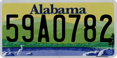 AL license plate 59AO782