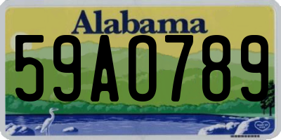 AL license plate 59AO789