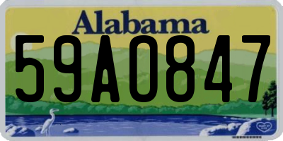 AL license plate 59AO847