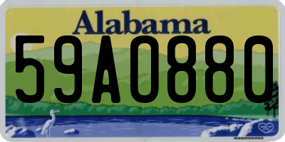 AL license plate 59AO880