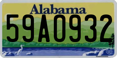 AL license plate 59AO932