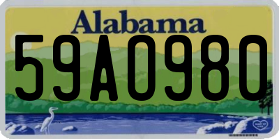 AL license plate 59AO980