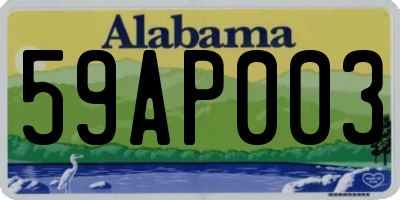 AL license plate 59AP003