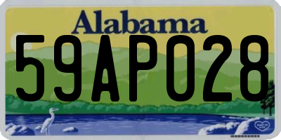 AL license plate 59AP028