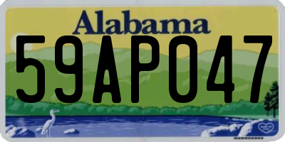 AL license plate 59AP047