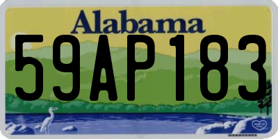 AL license plate 59AP183