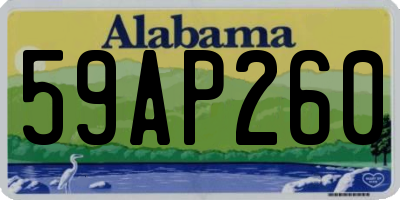 AL license plate 59AP260