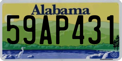 AL license plate 59AP431