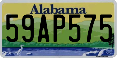 AL license plate 59AP575