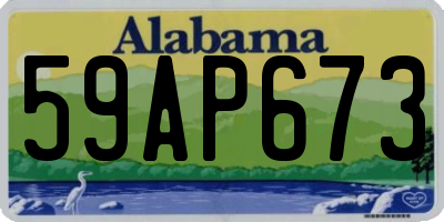 AL license plate 59AP673