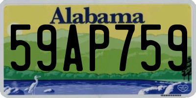 AL license plate 59AP759