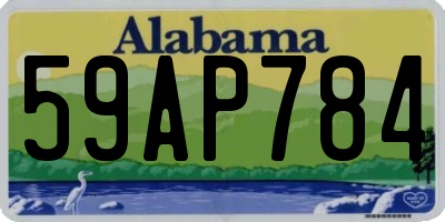 AL license plate 59AP784