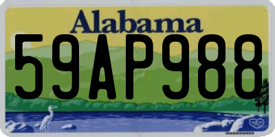 AL license plate 59AP988