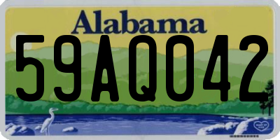 AL license plate 59AQ042