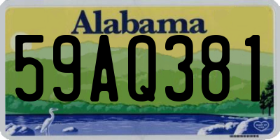 AL license plate 59AQ381