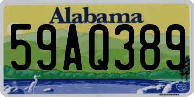 AL license plate 59AQ389