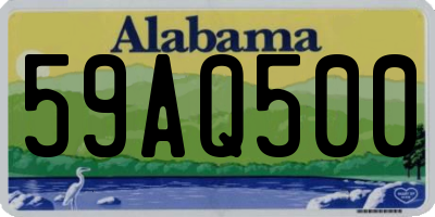 AL license plate 59AQ500