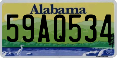 AL license plate 59AQ534