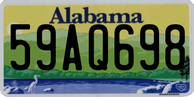 AL license plate 59AQ698