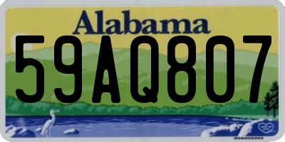 AL license plate 59AQ807