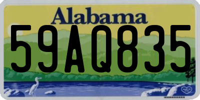 AL license plate 59AQ835
