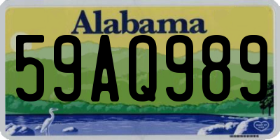 AL license plate 59AQ989