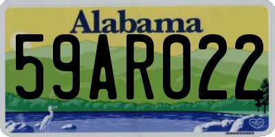 AL license plate 59AR022