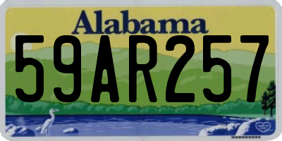 AL license plate 59AR257