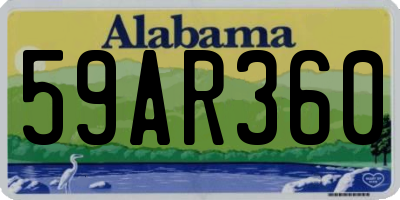AL license plate 59AR360