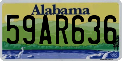 AL license plate 59AR636