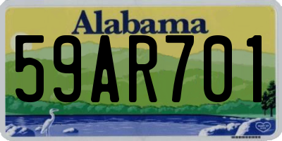 AL license plate 59AR701