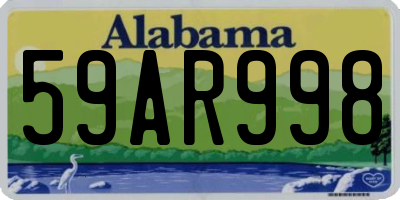 AL license plate 59AR998