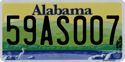 AL license plate 59AS007