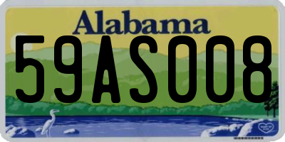 AL license plate 59AS008