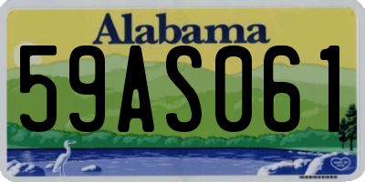 AL license plate 59AS061