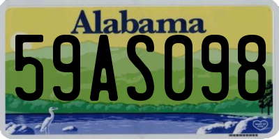 AL license plate 59AS098