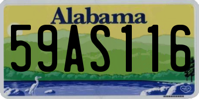 AL license plate 59AS116