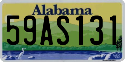 AL license plate 59AS131