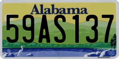 AL license plate 59AS137