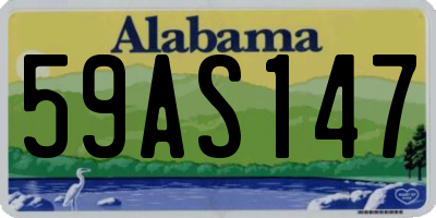 AL license plate 59AS147