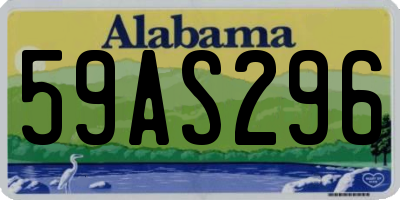 AL license plate 59AS296