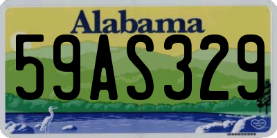 AL license plate 59AS329