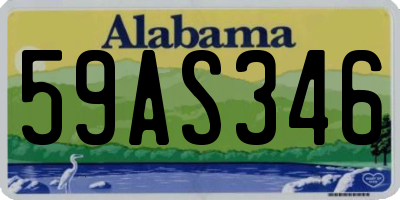 AL license plate 59AS346