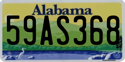 AL license plate 59AS368