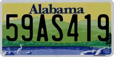 AL license plate 59AS419