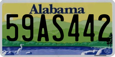 AL license plate 59AS442