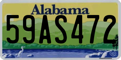 AL license plate 59AS472